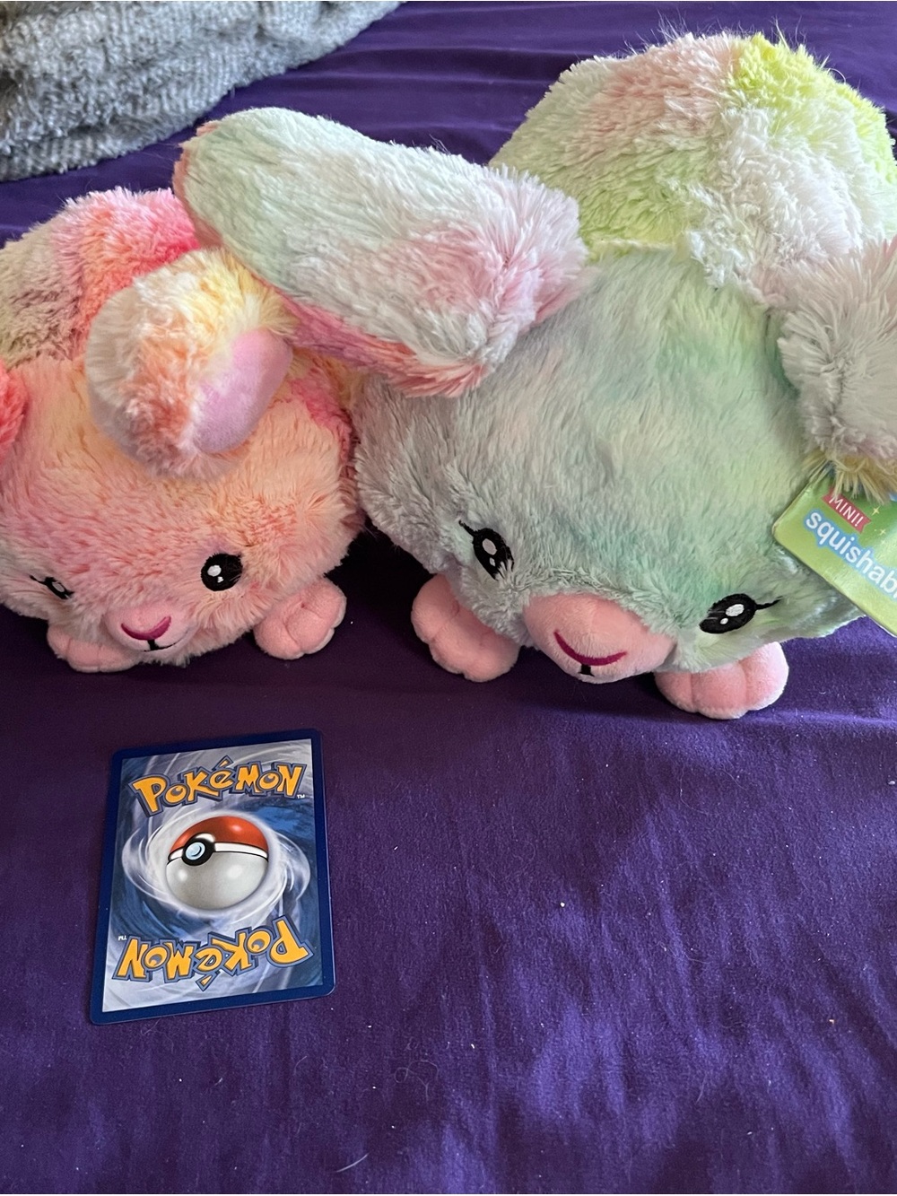 Squishable Mini and Snacker Tie Dye Bunnies